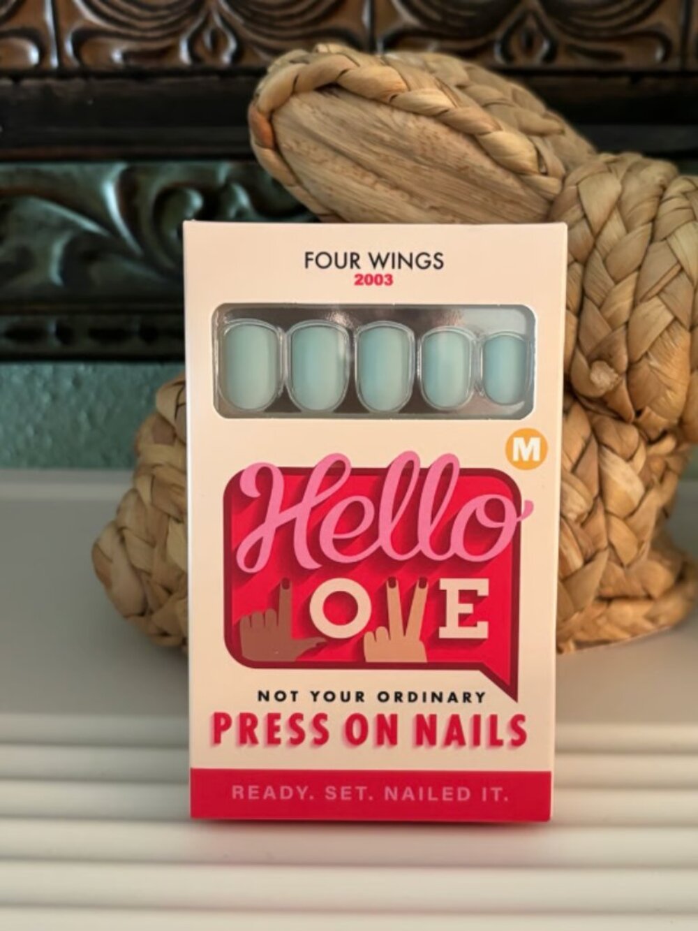 Hello Love Four Wings Press On Nails